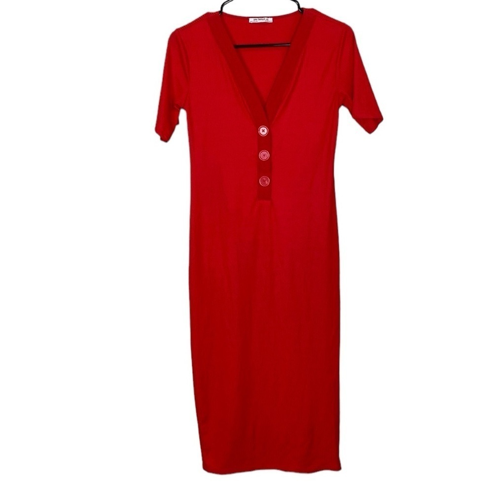 Zara Red Midi Dress